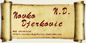 Novko Đerković vizit kartica